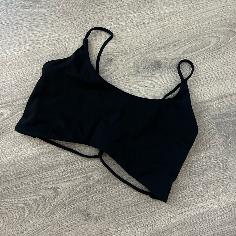Black Strappy Sports Bra